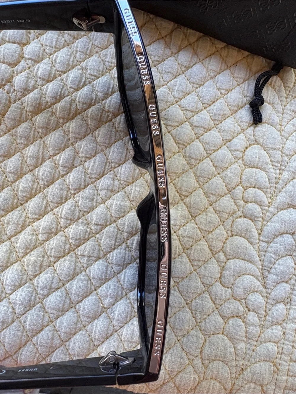 Guess Men's Black Shield Sunglasses with Black Case